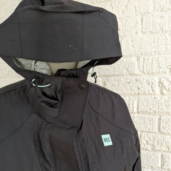 MEC BLACK RAIN JACKET - Picture 3 of 7